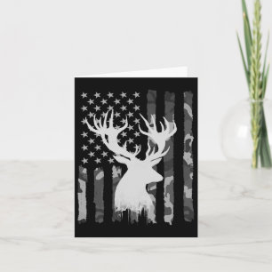 Grappige camouflage Amerikaanse vlag Whitetail Buc Kaart
