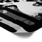 Grappige camouflage Amerikaanse vlag Whitetail Buc Poster (Hoek)