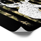 Grappige camouflage Amerikaanse vlag Whitetail Buc Poster (Hoek)
