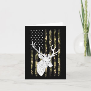 Grappige camouflage USA-vlag whitetail-bok hertenj Kaart