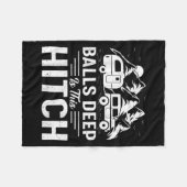 Grappige camper diep in deze Hitch camping Fleece Deken (Voorkant (Horizontaal))