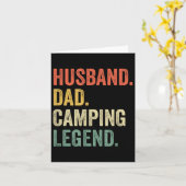 Grappige Camper Echter Vader Camping Legende Vinta Kaart (Gele Bloem)