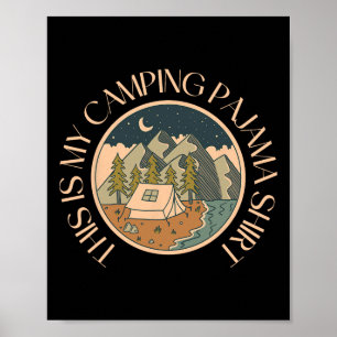 Grappige Camper Gelukkig Wandelen Buitenshuis Dit Poster