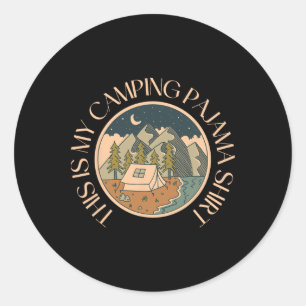 Grappige Camper Gelukkig Wandelen Buitenshuis Dit  Ronde Sticker