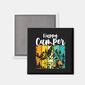 Grappige camper outdoor activiteit campingliefhebb magneet (Voorkant / Achterkant)