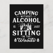 Grappige camper slogan camping drink gezegden briefkaart (Voorkant)