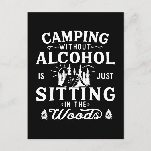 Grappige camper slogan camping drink gezegden briefkaart (Voorkant)