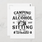 Grappige camper slogan camping drink gezegden briefkaart (Voorkant / Achterkant)