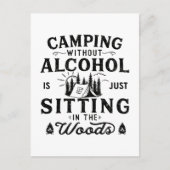 Grappige camper slogan camping drink gezegden briefkaart (Voorkant)