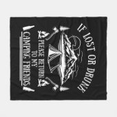Grappige camper slogan camping drink gezegden fleece deken (Voorkant (Horizontaal))