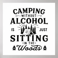 Grappige camper slogan camping drink gezegden