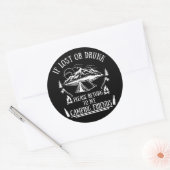 Grappige camper slogan camping drink gezegden ronde sticker (Envelop)