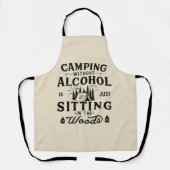Grappige camper slogan camping drink gezegden schort (Voorkant)