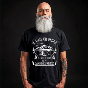 Grappige camper slogan camping drink gezegden t-shirt