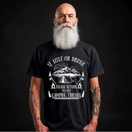 Grappige camper slogan camping drink gezegden t-shirt