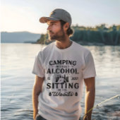 Grappige camper slogan camping drink gezegden t-shirt