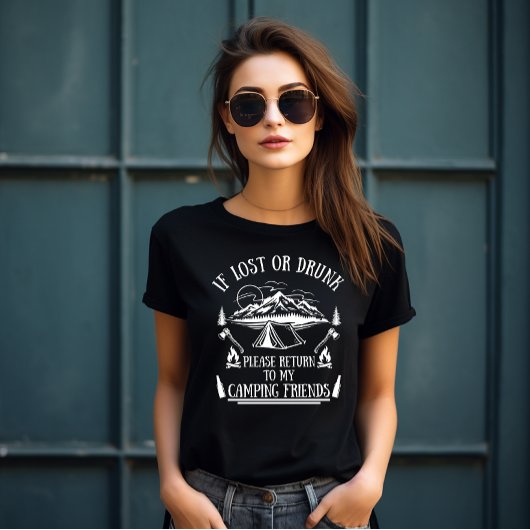 Grappige camper slogan camping drink gezegden t-shirt