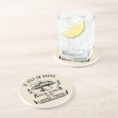 Grappige camper slogan camping drink gezegden zandsteen onderzetter (Zijkant)