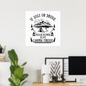 Grappige camper slogan camping drinken uitspraken poster (Thuiskantoor)