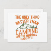 Grappige camper slogan zomer camping citaten feestdagenkaart (Voorkant / Achterkant)