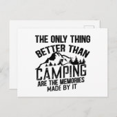 Grappige camper slogan zomer camping citaten feestdagenkaart (Voorkant / Achterkant)