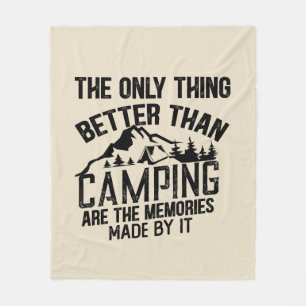 Grappige camper slogan zomer camping citaten fleece deken