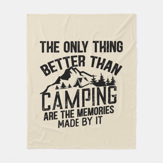 Grappige camper slogan zomer camping citaten fleece deken (Voorkant)