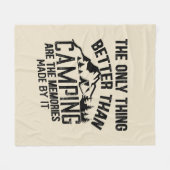 Grappige camper slogan zomer camping citaten fleece deken (Voorkant (Horizontaal))