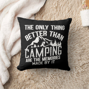 Grappige camper slogan zomer camping citaten kussen