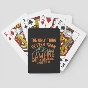 Grappige camper slogan zomer camping citaten pokerkaarten
