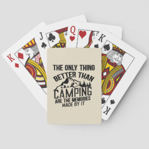 Grappige camper slogan zomer camping citaten pokerkaarten