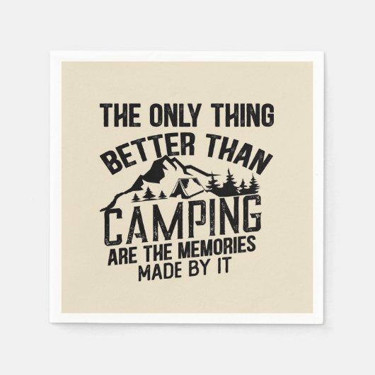 Grappige camper slogan zomer camping citaten servet (Voorkant)