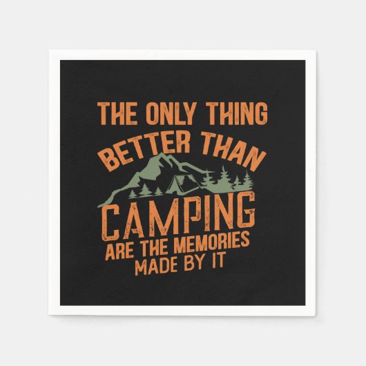 Grappige camper slogan zomer camping citaten servet (Voorkant)
