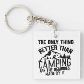 Grappige camper slogan zomer camping citaten sleutelhanger (voorkant)