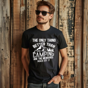 Grappige camper slogan zomer camping citaten t-shirt