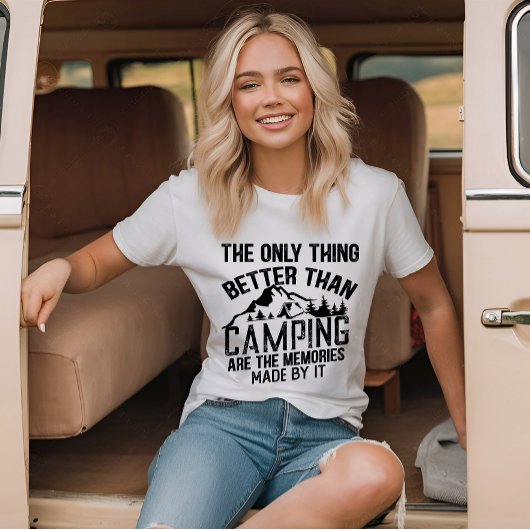 Grappige camper slogan zomer camping citaten t-shirt