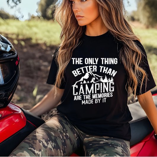 Grappige camper slogan zomer camping citaten t-shirt