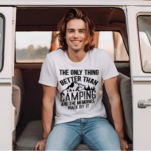 Grappige camper slogan zomer camping citaten t-shirt