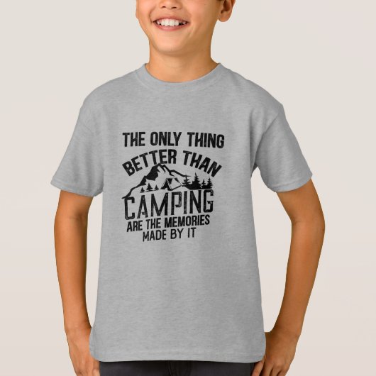 Grappige camper slogan zomer camping citaten t-shirt (Voorkant)