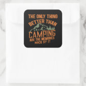 Grappige camper slogan zomer camping citaten vierkante sticker (Tas)