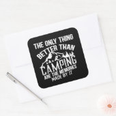 Grappige camper slogan zomer camping citaten vierkante sticker (Envelop)