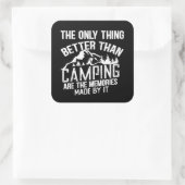 Grappige camper slogan zomer camping citaten vierkante sticker (Tas)