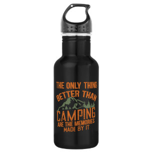 Grappige camper slogan zomer camping citaten waterfles