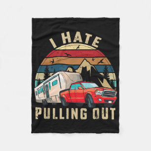 Grappige Camping Auto Spreuk Camper, Ik Haat Trekk Fleece Deken