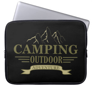 Grappige camping camper gezegden voor campers laptop sleeve