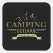 Grappige camping camper gezegden voor campers vierkante sticker (Voorkant)