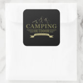 Grappige camping camper gezegden voor campers vierkante sticker (Tas)