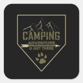 Grappige camping camper gezegden voor campers vierkante sticker (Voorkant)