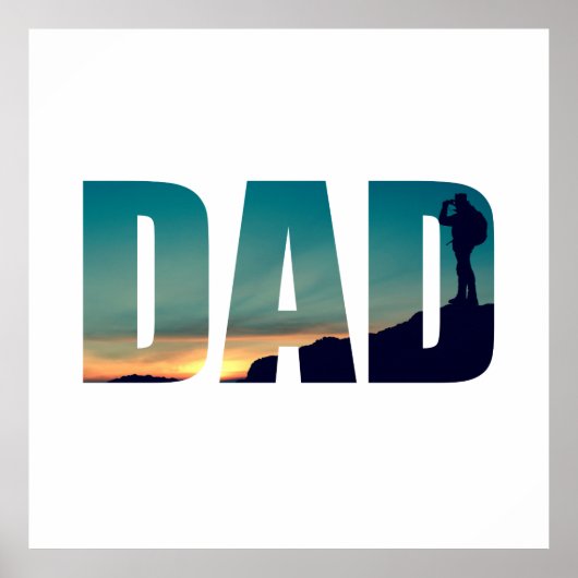 Grappige camping camper wandeltocht vader poster (Voorkant)