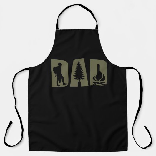 Grappige camping camper wandeltocht vader schort (Voorkant)